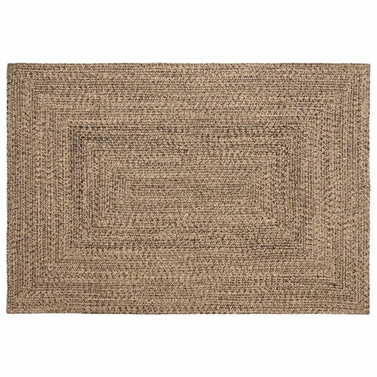 Teppich Natur und Schwarz 140 x 200 cm Jute