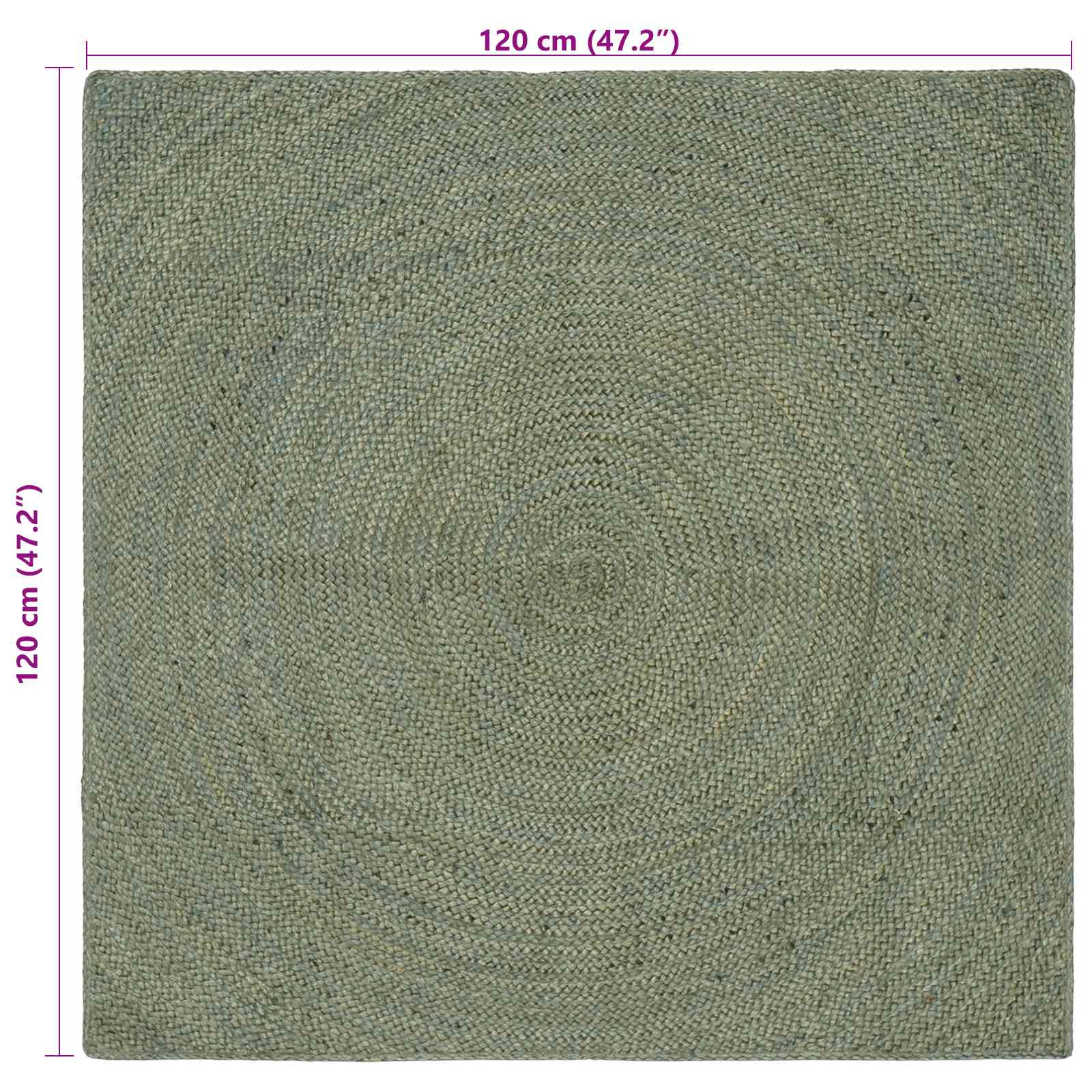 Bereichsteppiche Olive Grün 120 x 120 cm Jute