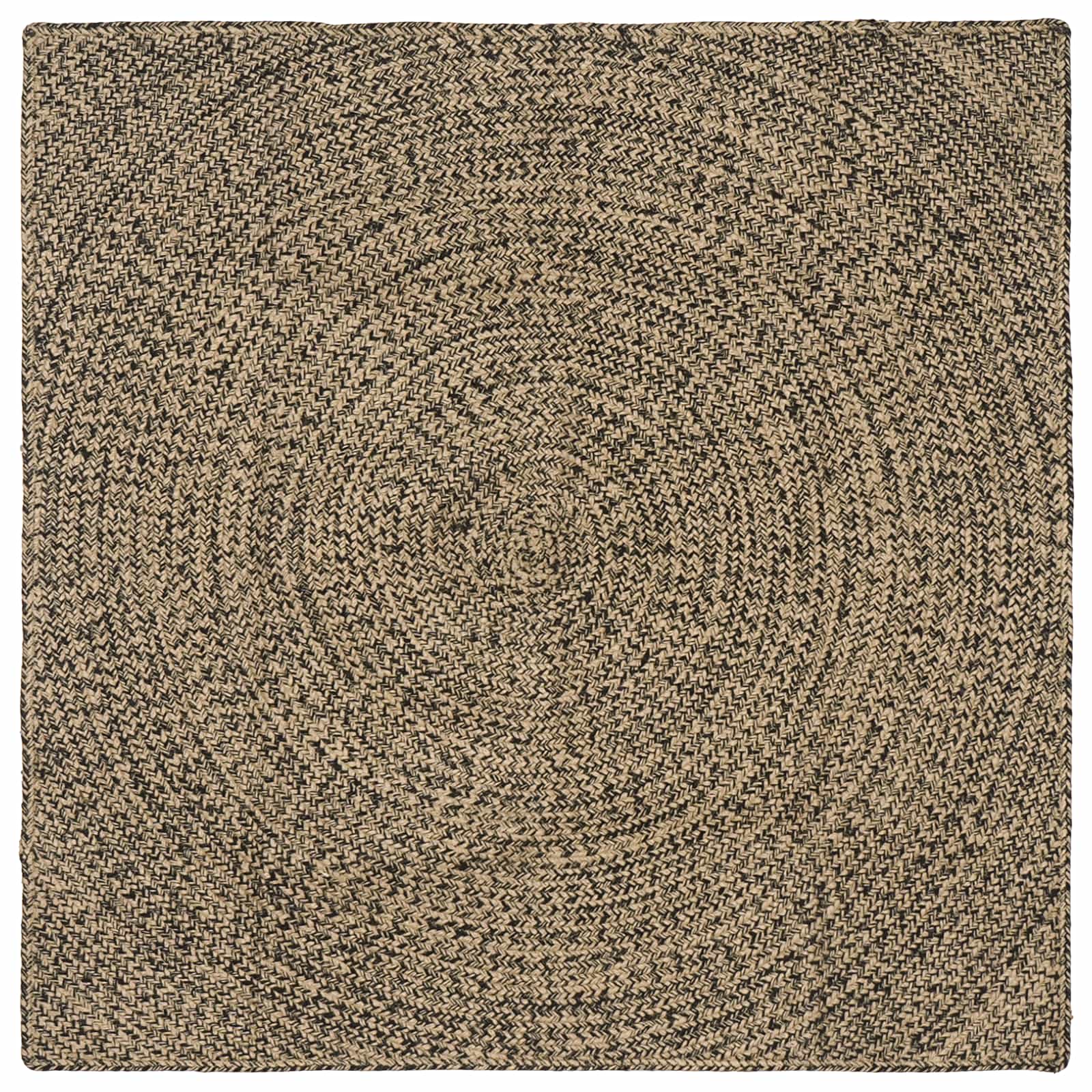 Bereichsteppiche Natürlich und Schwarz 120 x 120 cm Jute
