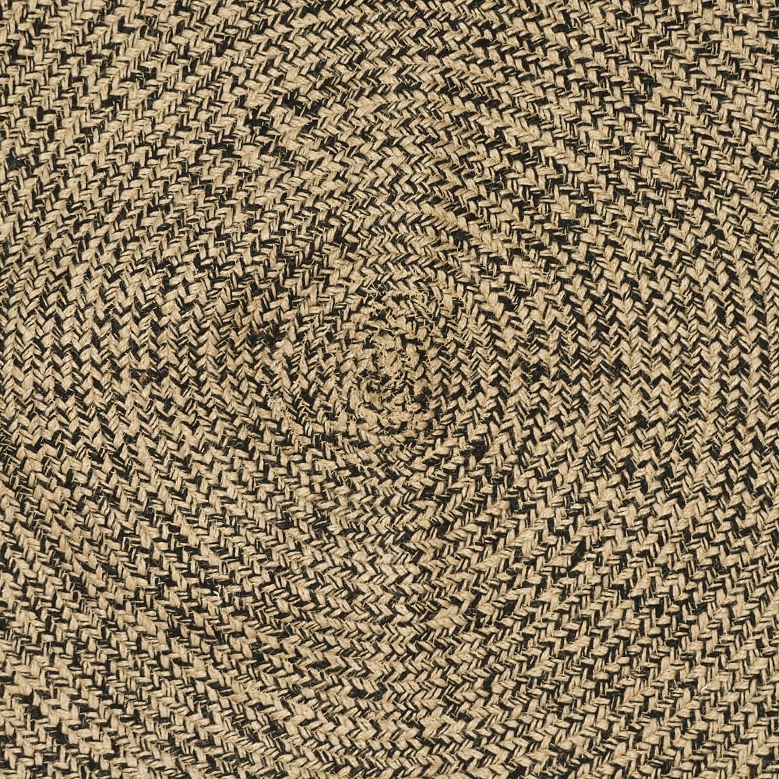 Bereichsteppiche Natürlich und Schwarz 120 x 120 cm Jute