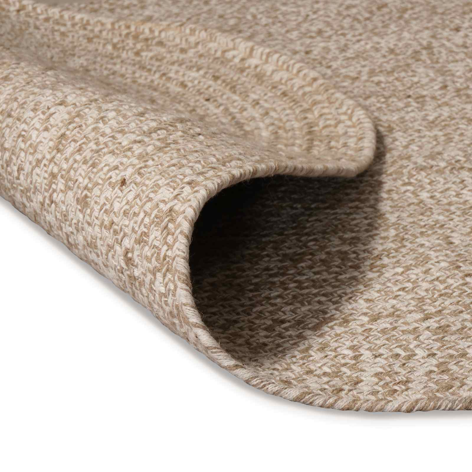 Bereichsteppiche Weiß 152 x 245 cm Jute