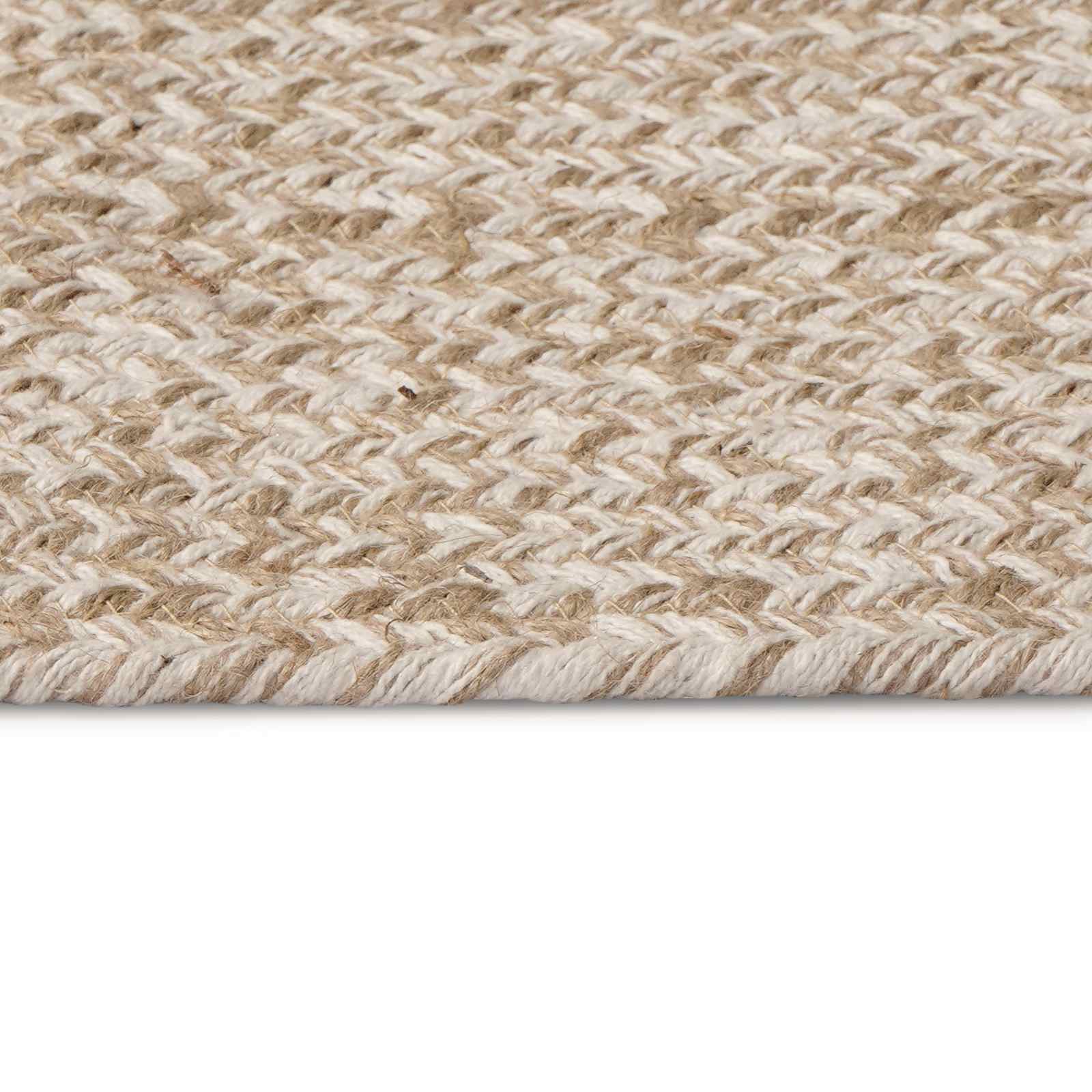 Bereichsteppiche Weiß 152 x 245 cm Jute