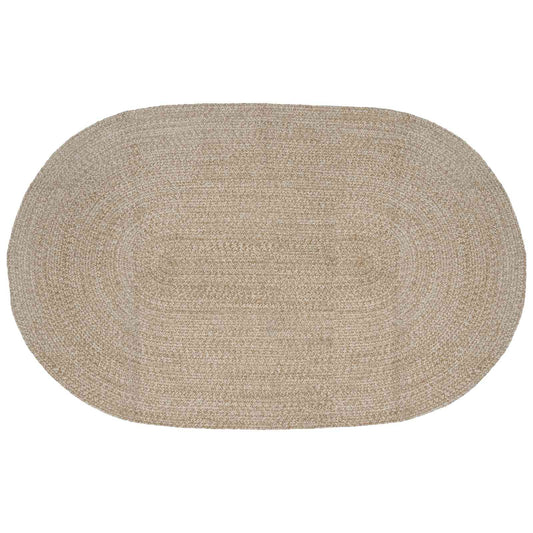 Bereichsteppiche Weiß 152 x 245 cm Jute