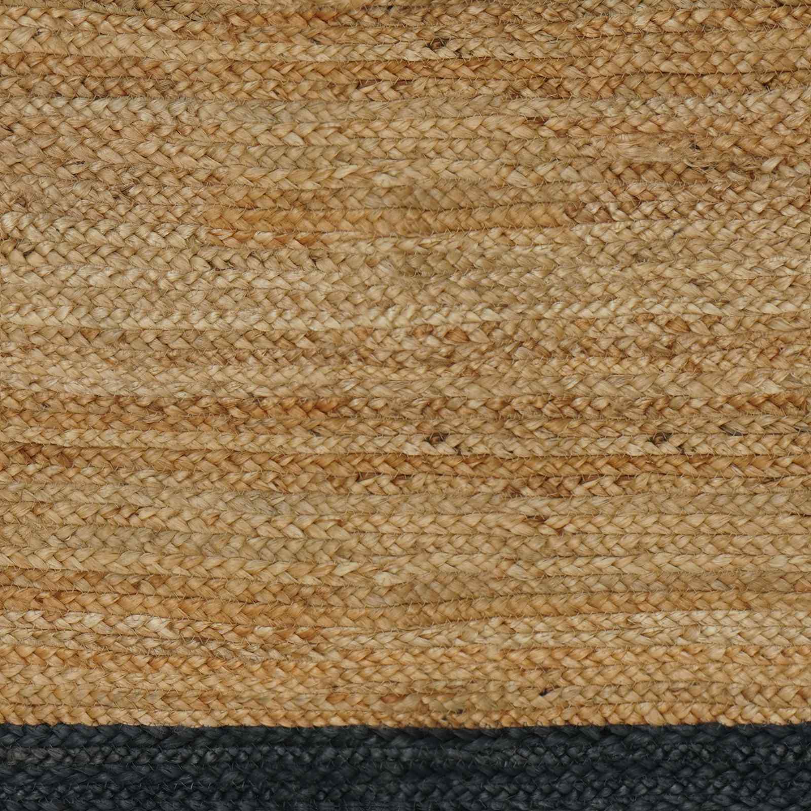 Bereichsteppiche Dunkelgrau 120 x 120 cm Jute