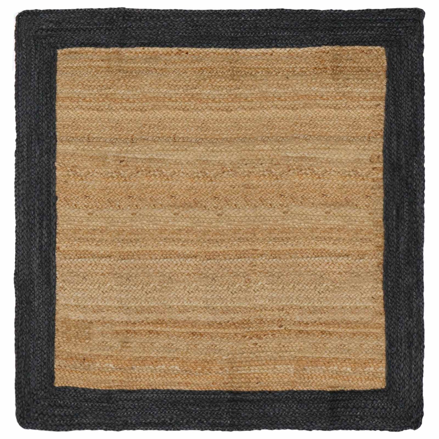 Bereichsteppiche Dunkelgrau 120 x 120 cm Jute