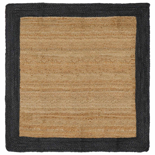 Bereichsteppiche Dunkelgrau 120 x 120 cm Jute