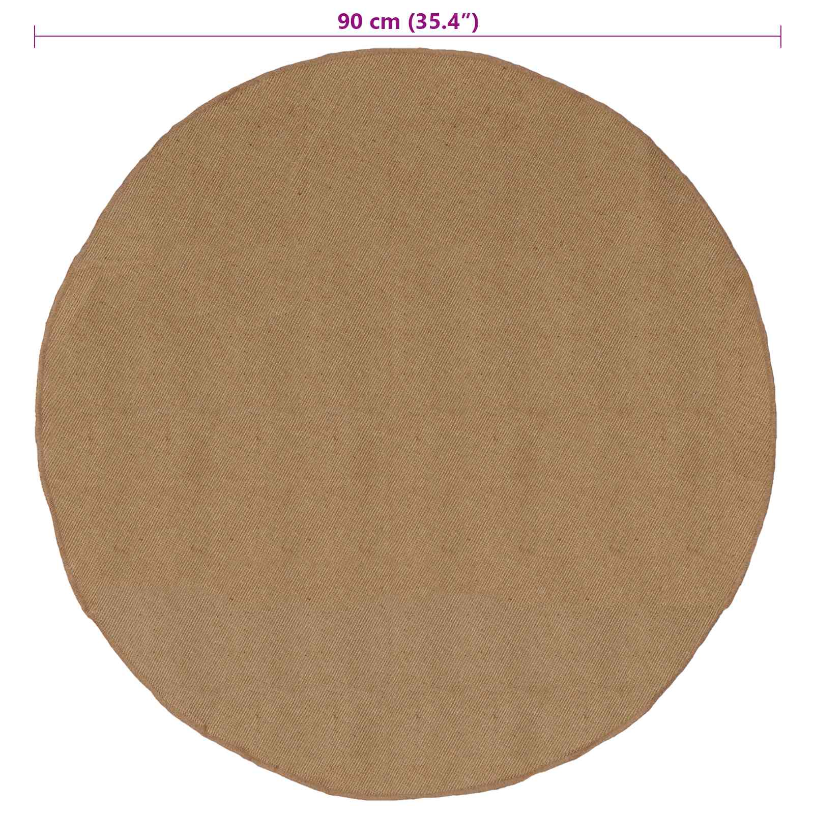Bereichsteppiche Natur Ø 90 cm Jute