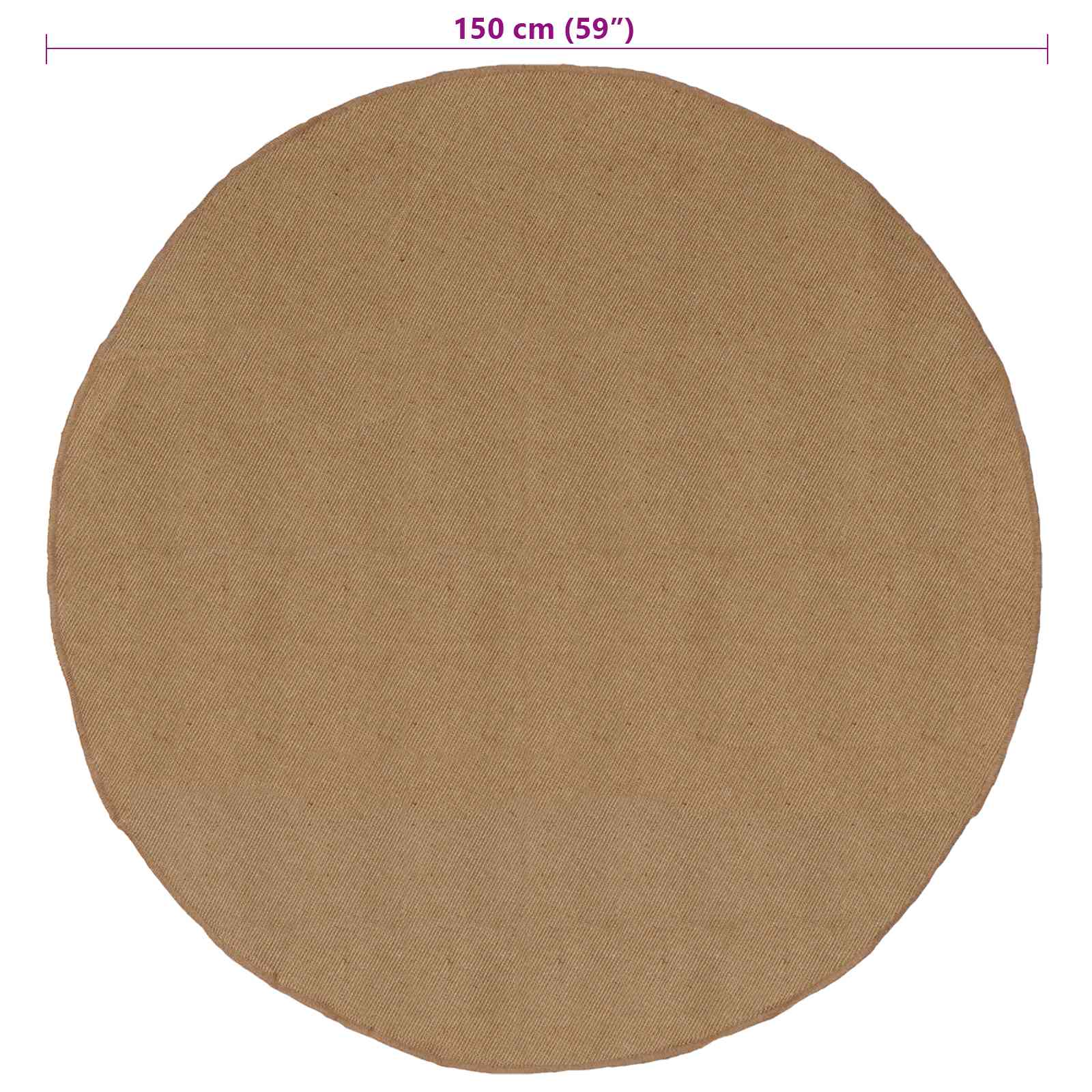 Bereichsteppiche Natur Ø 150 cm Jute