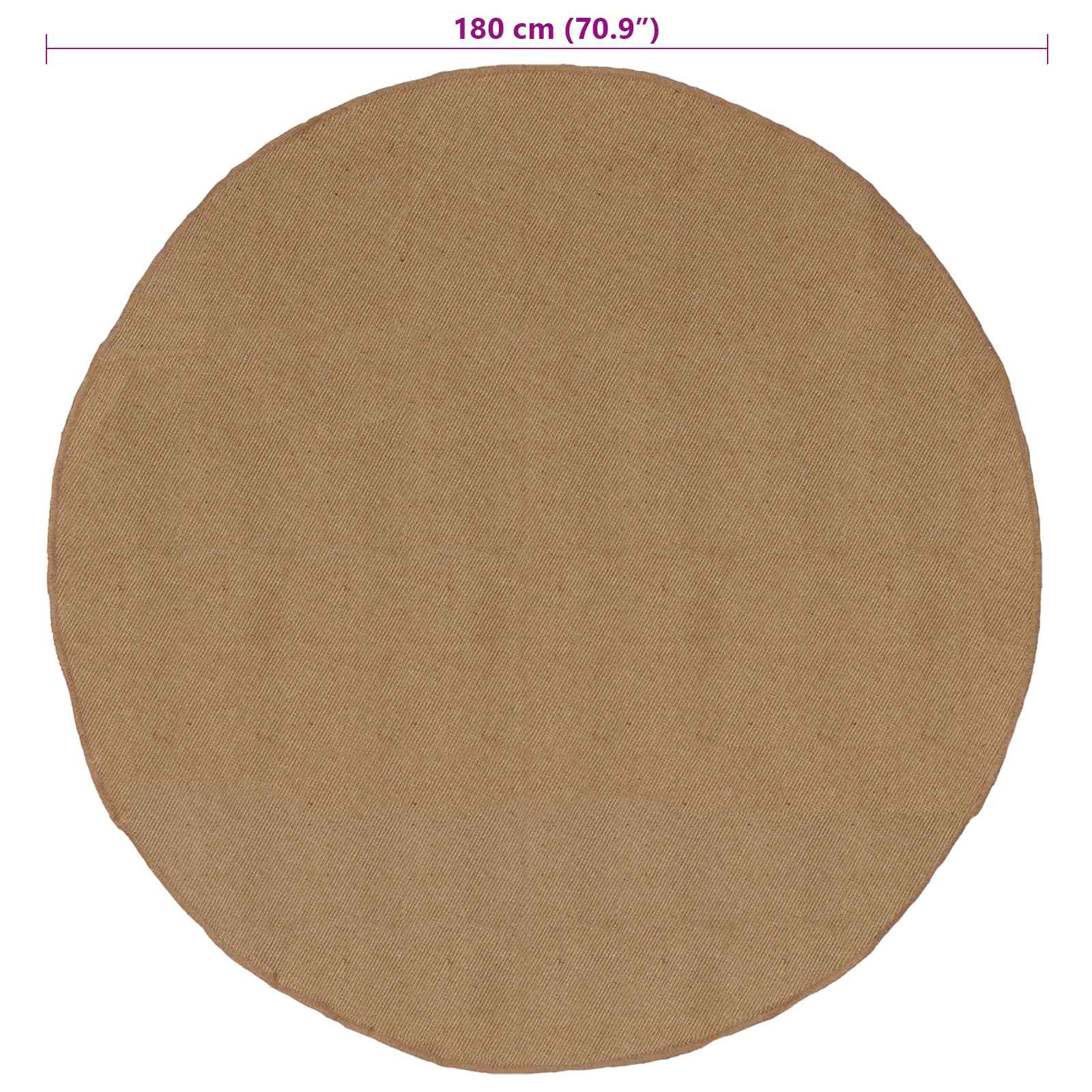 Bereichsteppiche Natur Ø 180 cm Jute