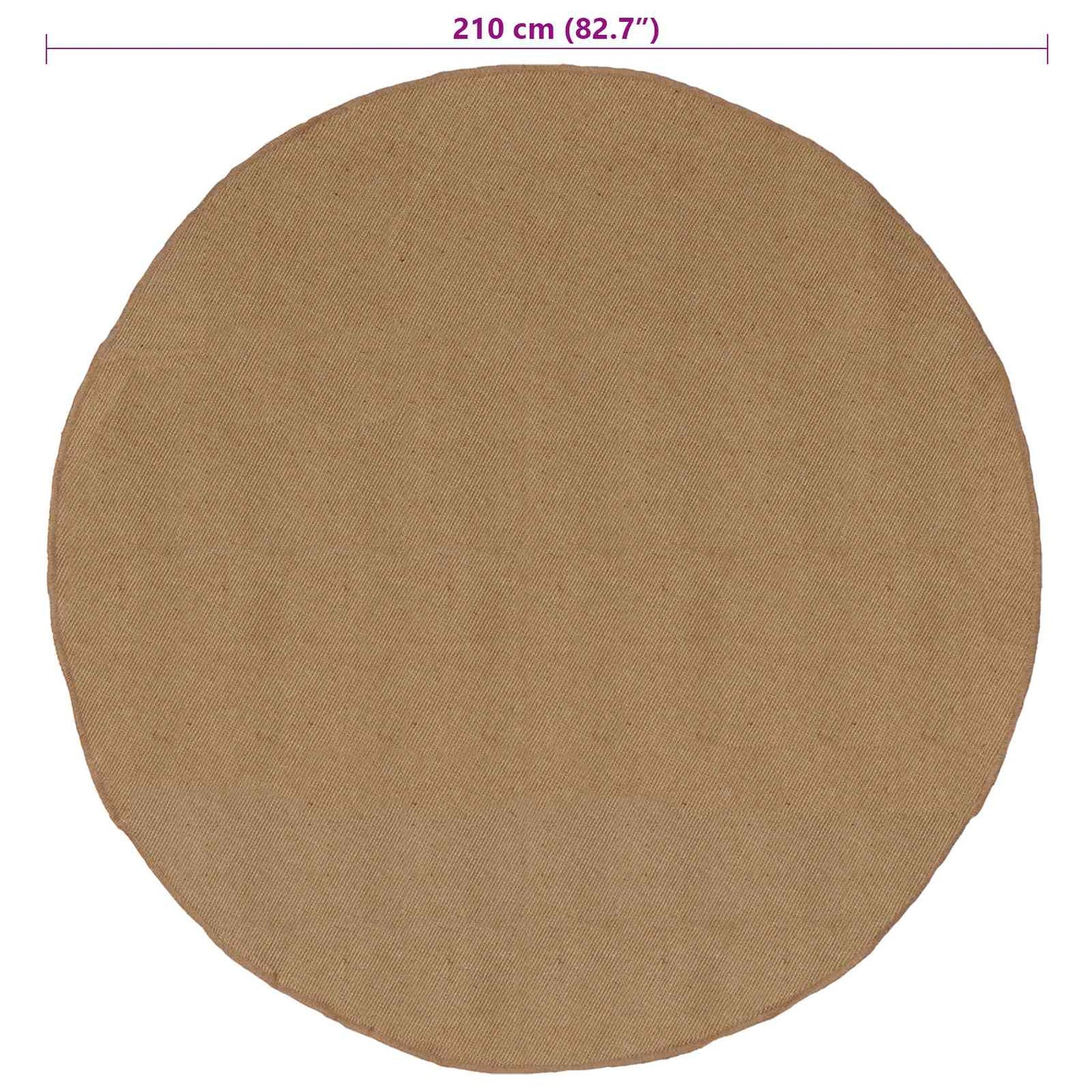 Bereichsteppiche Natur Ø 210 cm Jute