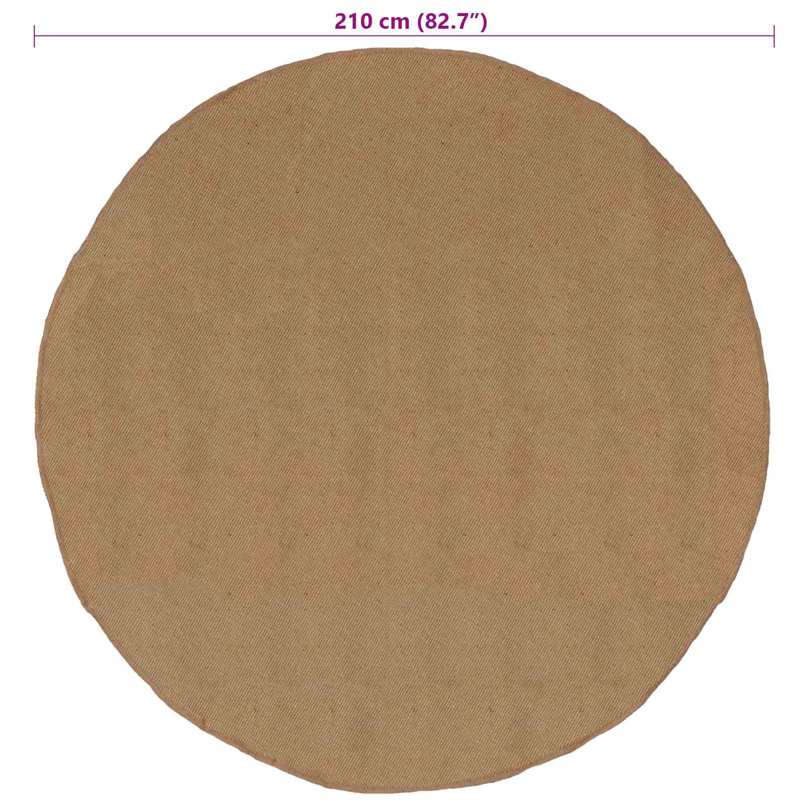 Bereichsteppiche Natur Ø 210 cm Jute