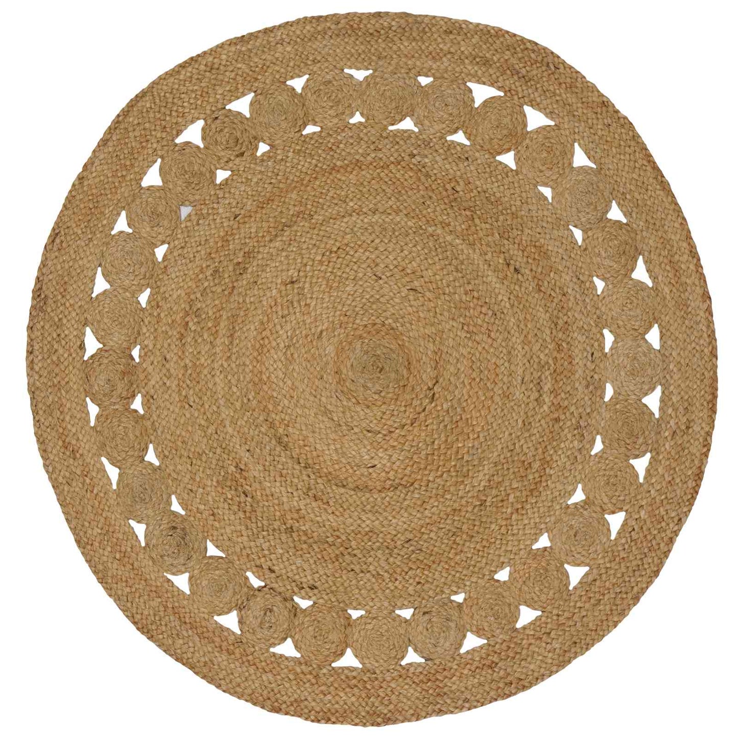 Bereichsteppiche Natur Ø 120 cm Jute