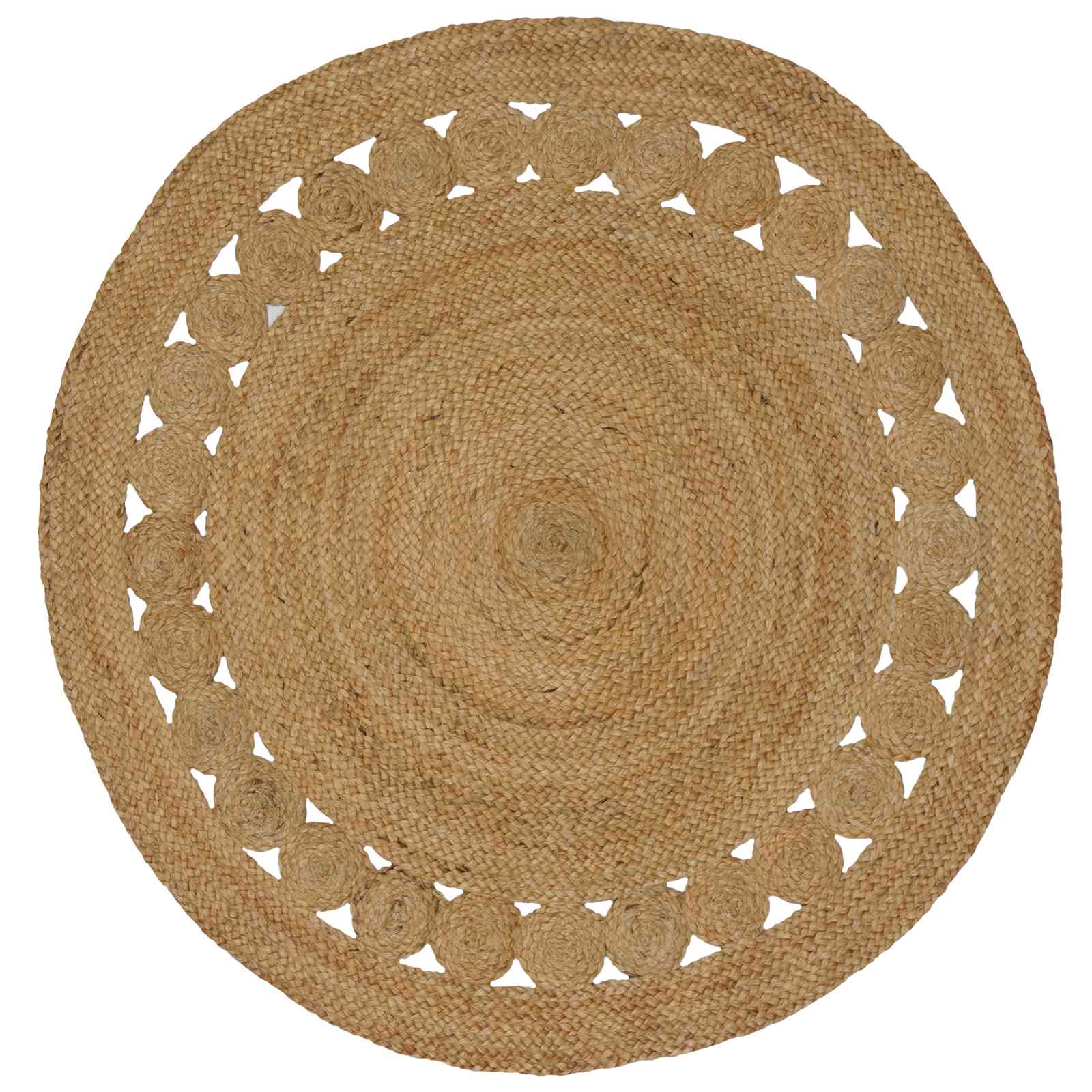 Bereichsteppiche Natur Ø 120 cm Jute