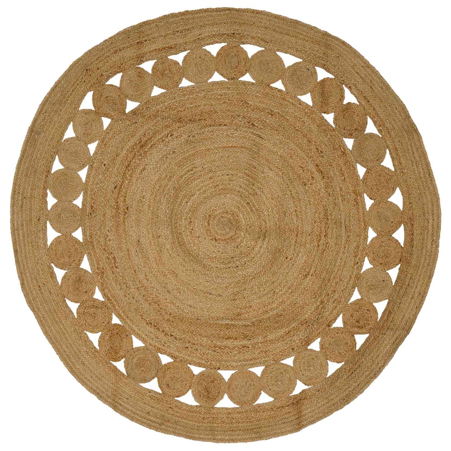Bereichsteppiche Natur Ø 210 cm Jute