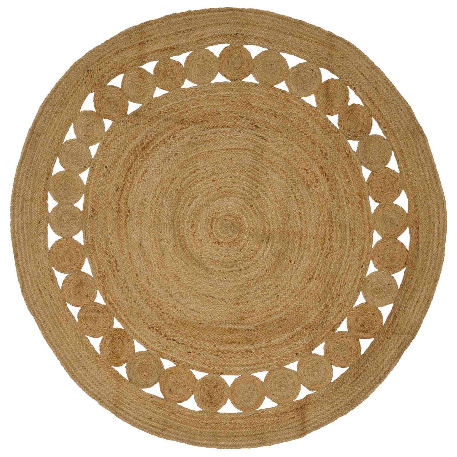 Bereichsteppiche Natur Ø 210 cm Jute