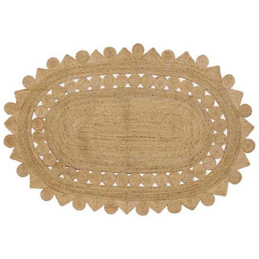 Teppich Beige 205 x 305 cm Jute