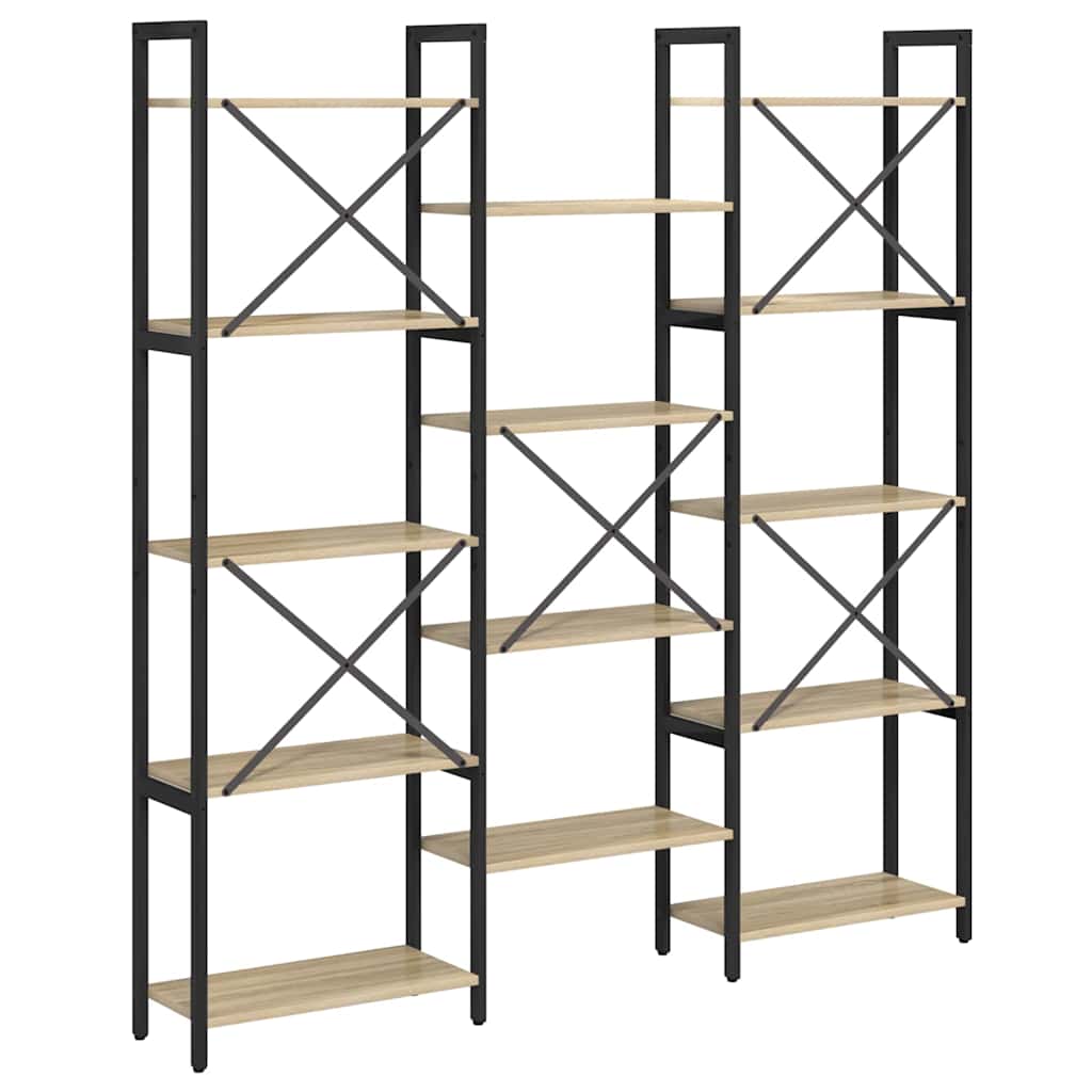 Bücherregal 156 x 25 x 167 cm Holzwerkstoff Sonoma-Eiche