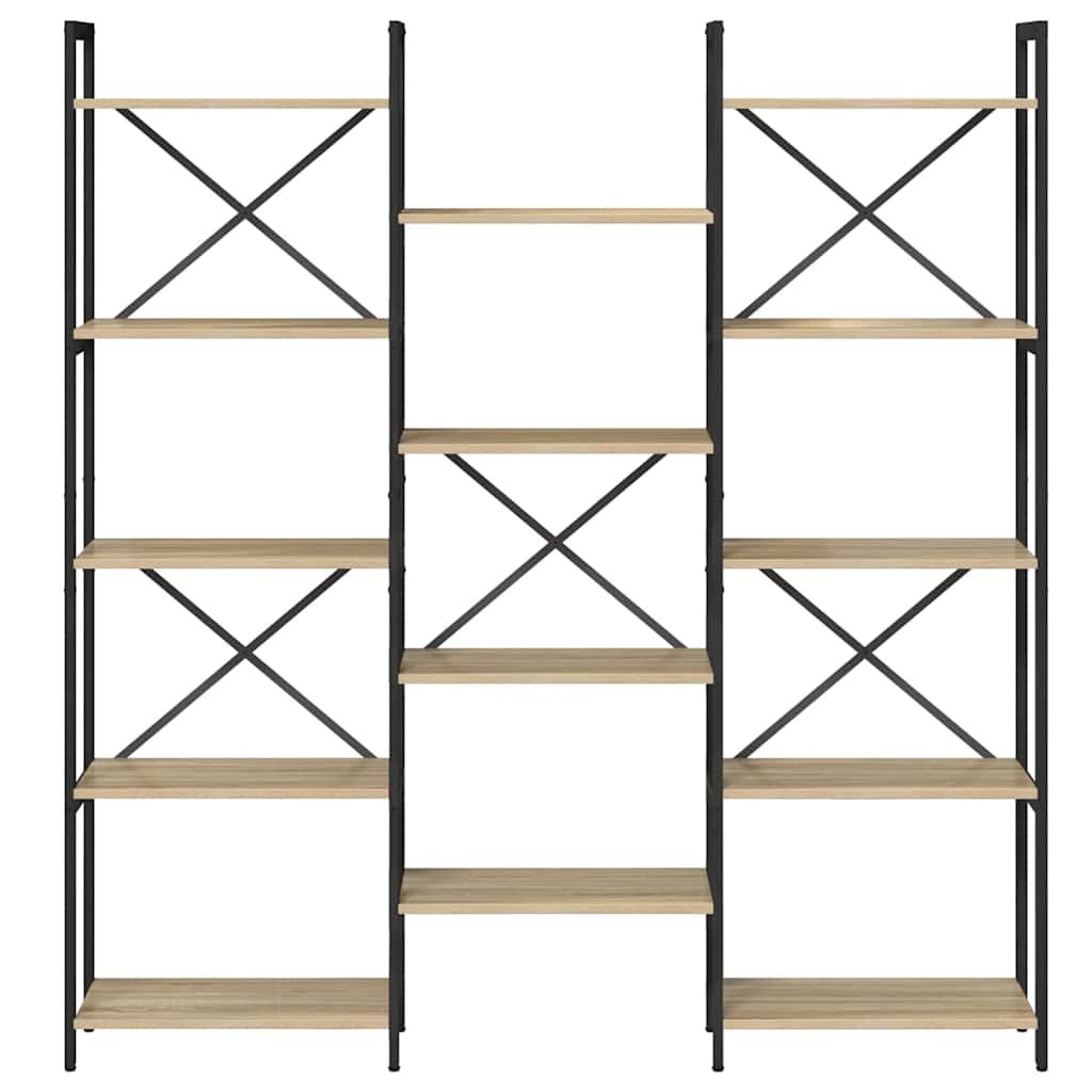Bücherregal 156 x 25 x 167 cm Holzwerkstoff Sonoma-Eiche