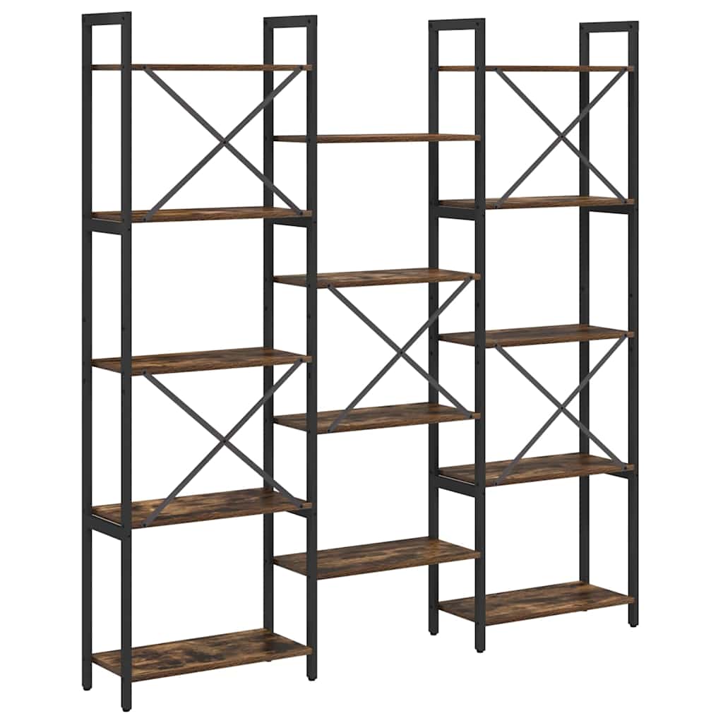 Bücherregal 156 x 25 x 167 cm Holzwerkstoff Räuchereiche