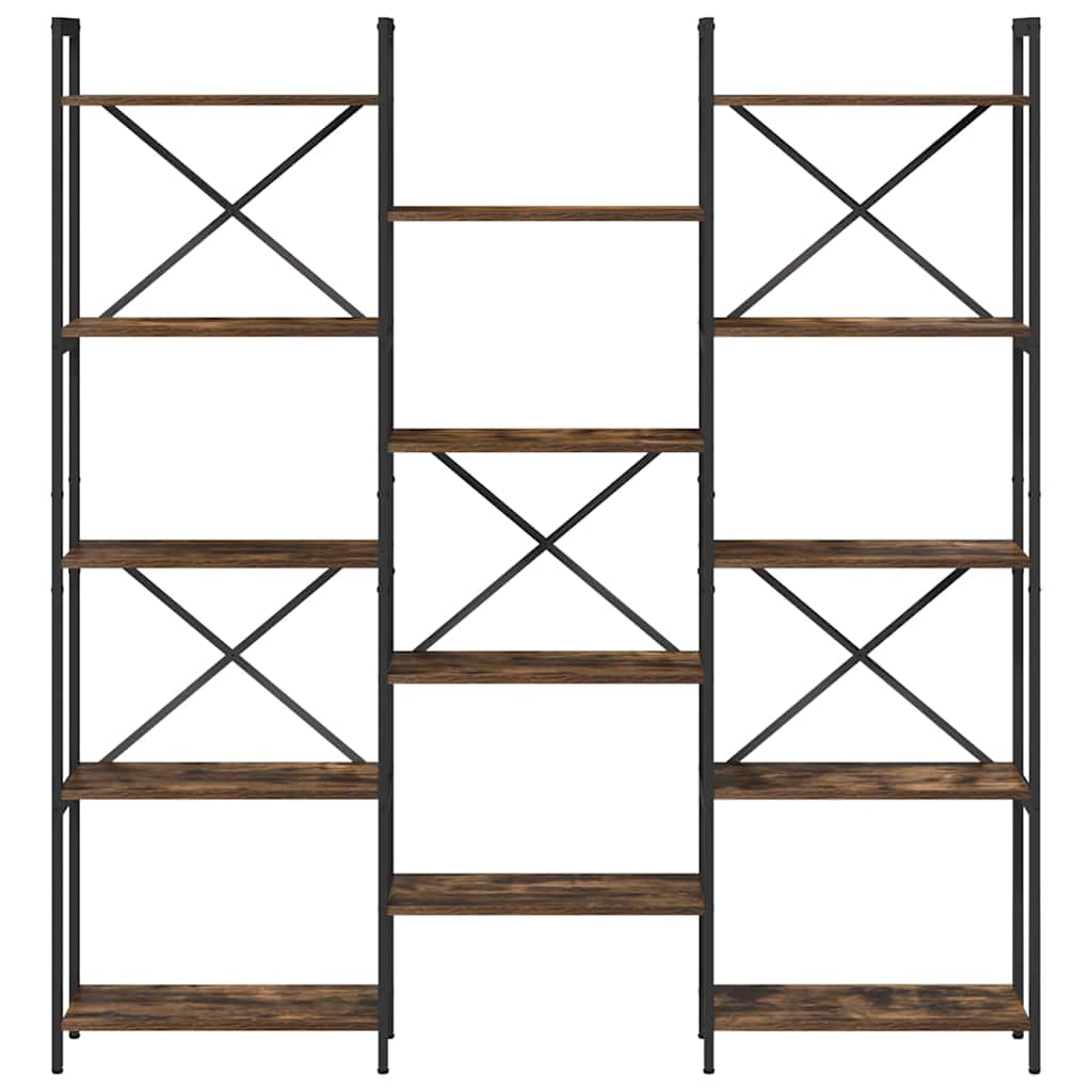 Bücherregal 156 x 25 x 167 cm Holzwerkstoff Räuchereiche