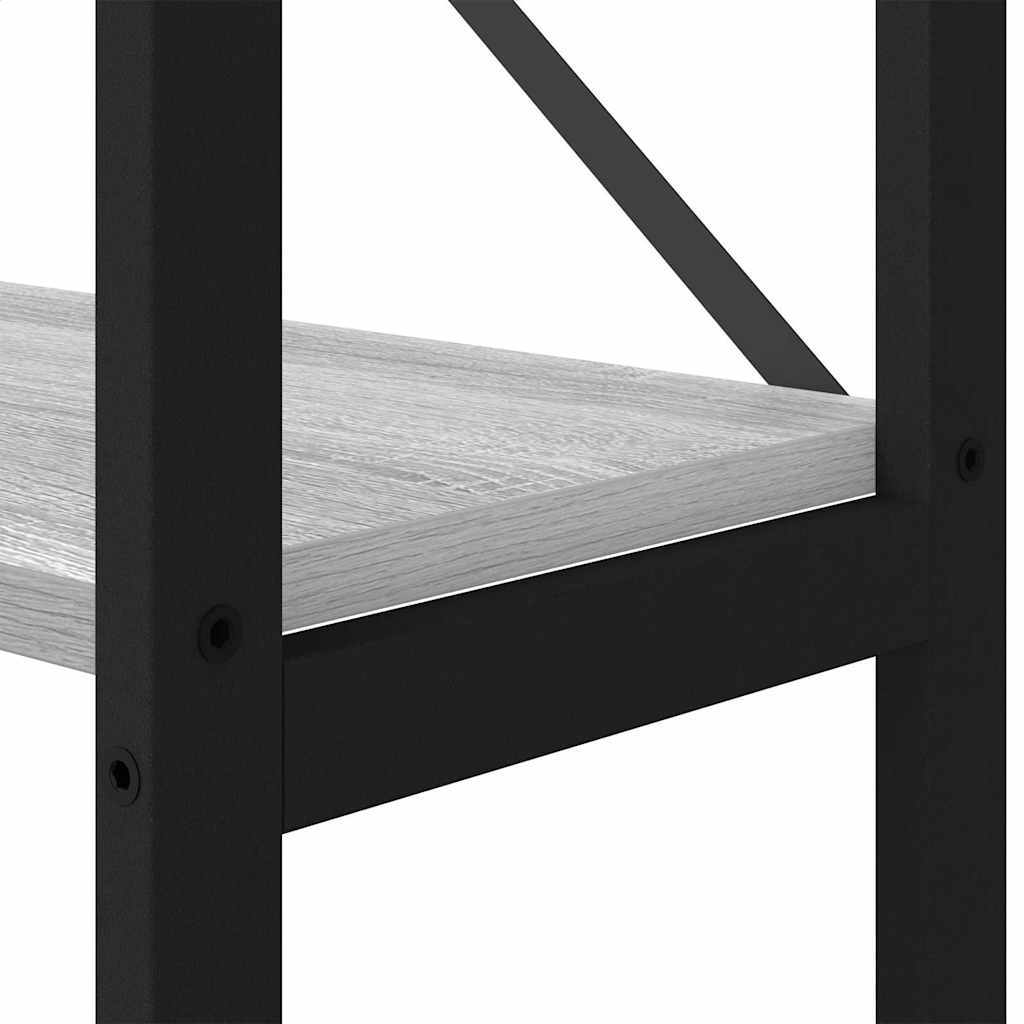 Bücherregal 156 x 25 x 167 cm Holzwerkstoff Grau Sonoma
