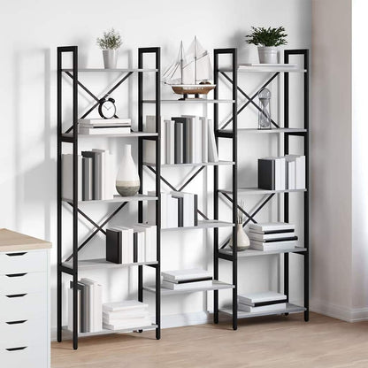 Bücherregal 156 x 25 x 167 cm Holzwerkstoff Grau Sonoma
