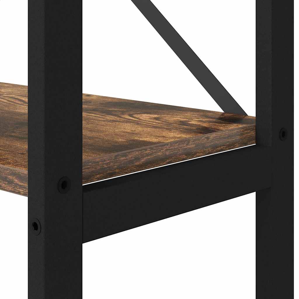 Bücherregal Räuchereiche 40 x 30 x 188 cm Holzwerkstoff