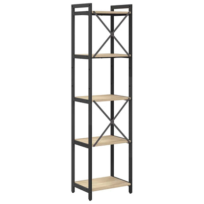 Bücherregal 40 x 30 x 155 cm Holzwerkstoff Sonoma-Eiche