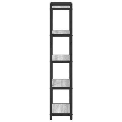 Bücherregal 40 x 30 x 155 cm Holzwerkstoff Grau Sonoma