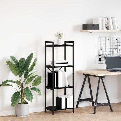 Bücherregal 40 x 30 x 119 cm Holzwerkstoff Schwarz Eichen-Optik
