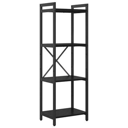 Bücherregal 40 x 30 x 119 cm Holzwerkstoff Schwarz Eichen-Optik