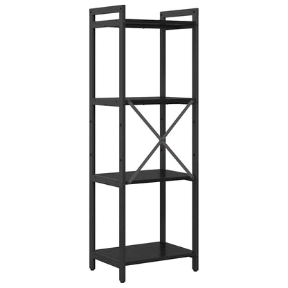 Bücherregal 40 x 30 x 119 cm Holzwerkstoff Schwarz Eichen-Optik
