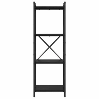 Bücherregal 40 x 30 x 119 cm Holzwerkstoff Schwarz Eichen-Optik