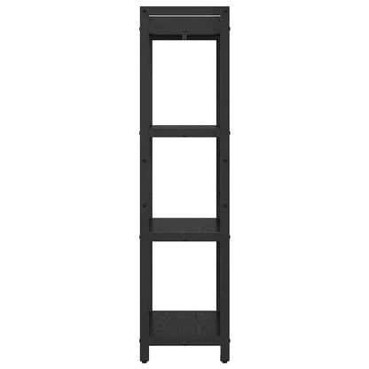 Bücherregal 40 x 30 x 119 cm Holzwerkstoff Schwarz Eichen-Optik