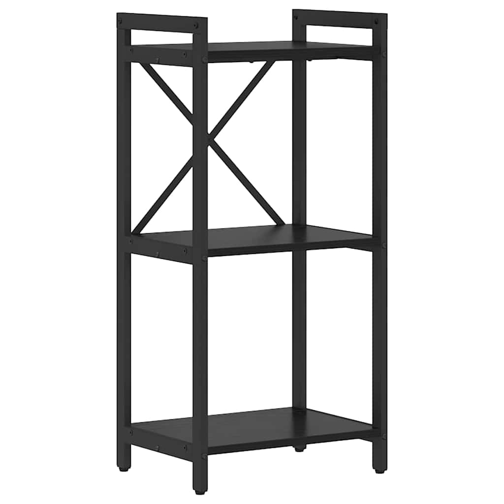 Bücherregal Schwarz Eichen-Optik 40 x 30 x 83 cm Holzwerkstoff