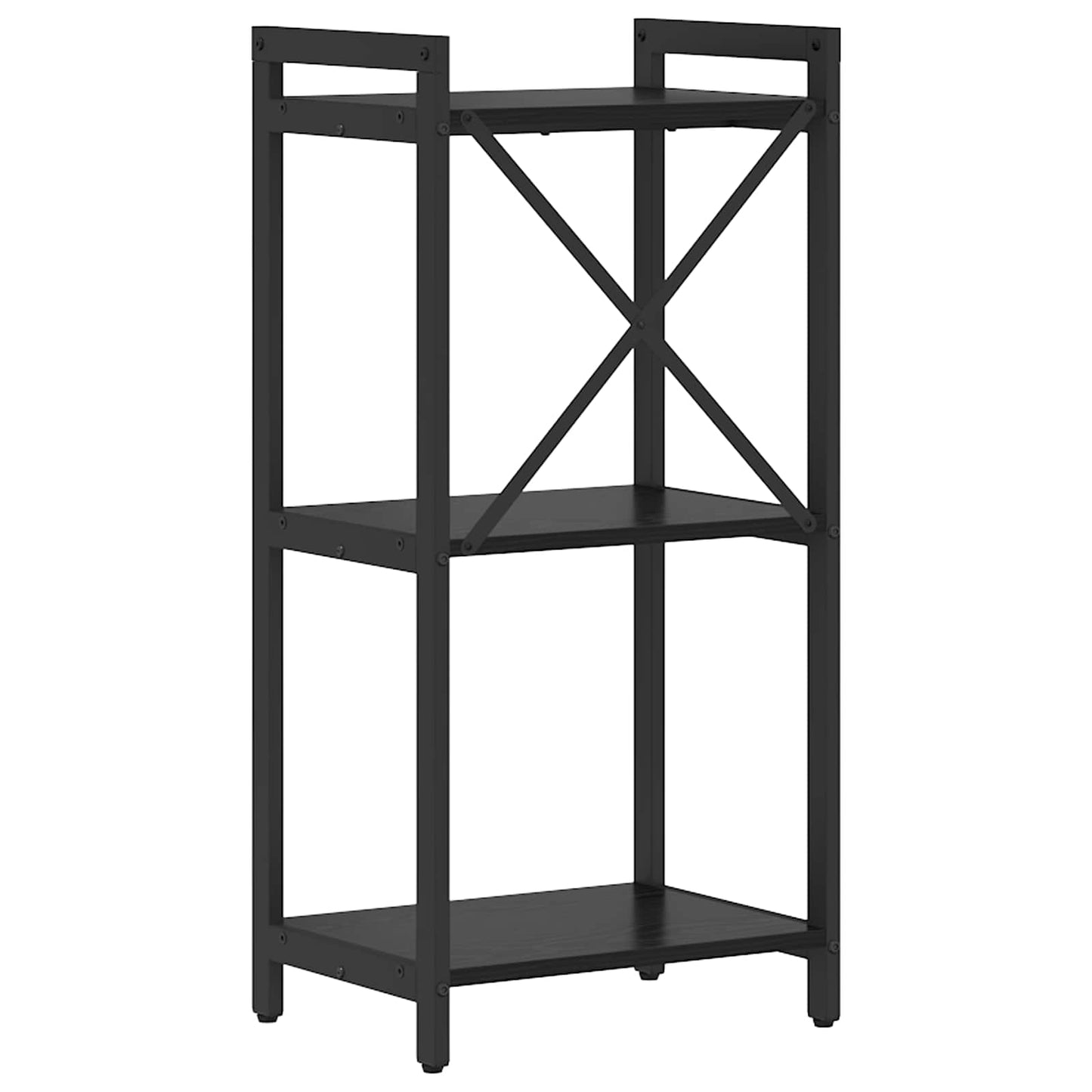 Bücherregal 40 x 30 x 85 cm Holzwerkstoff Schwarz Eichen-Optik