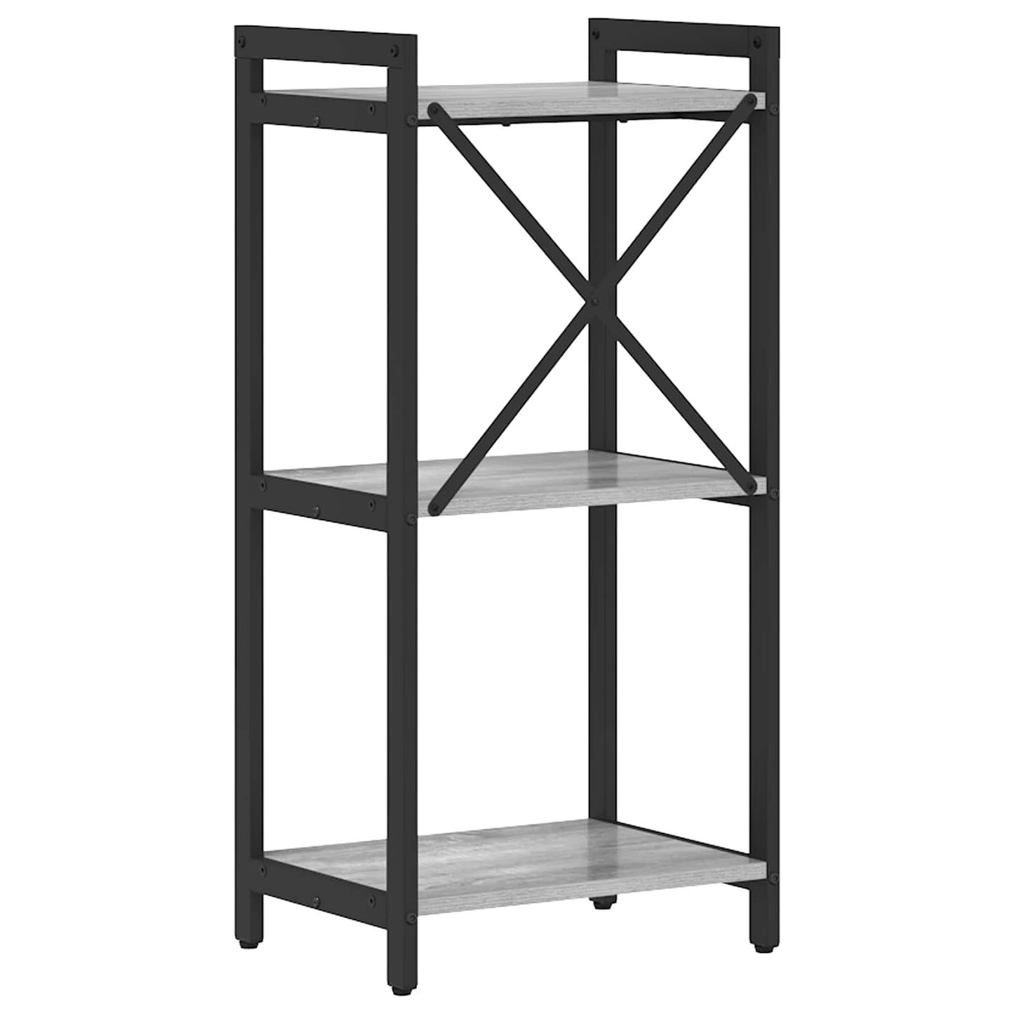 Bücherregal 40 x 30 x 85 cm Holzwerkstoff Grau Sonoma
