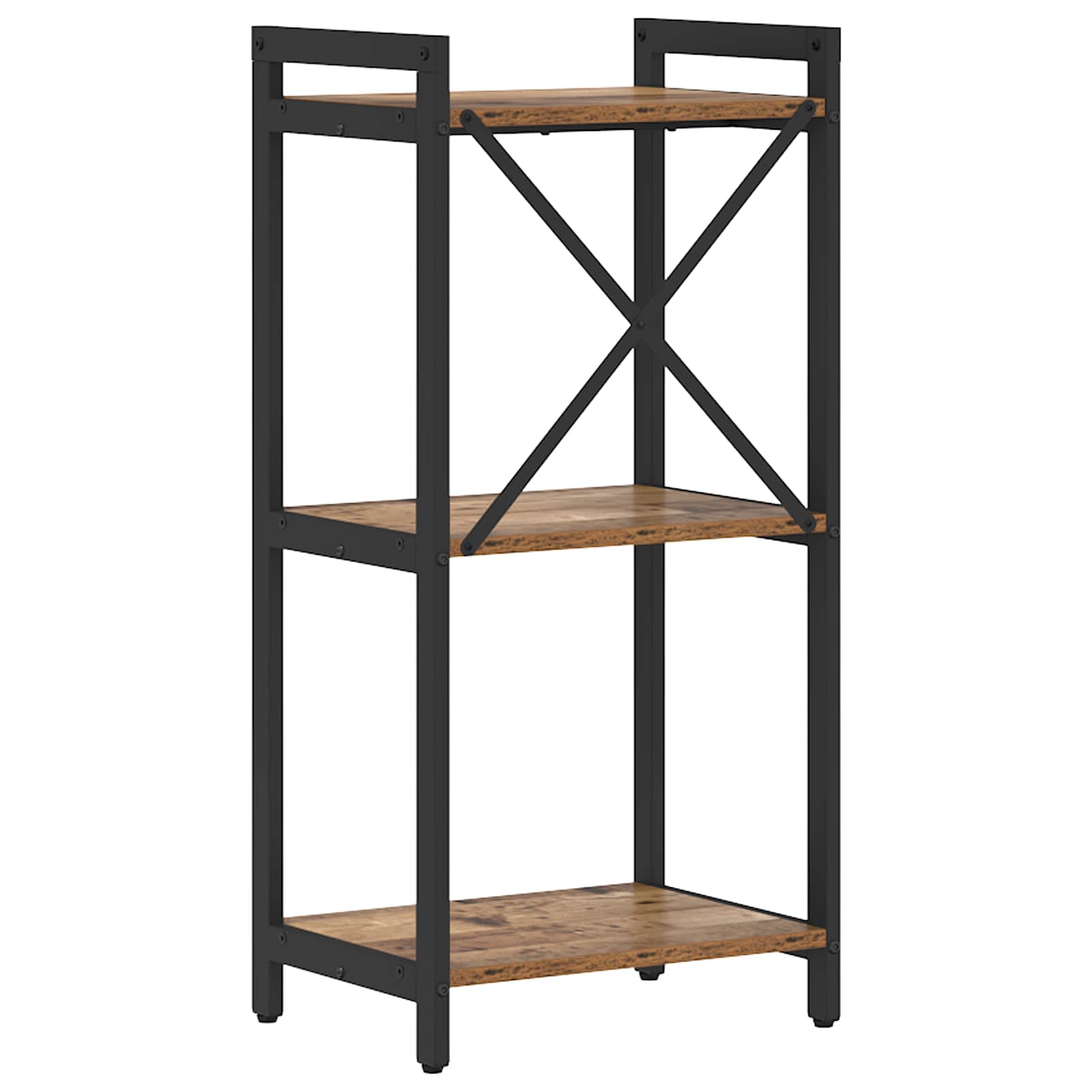 Bücherregal 40 x 30 x 85 cm Holzwerkstoff Altholz