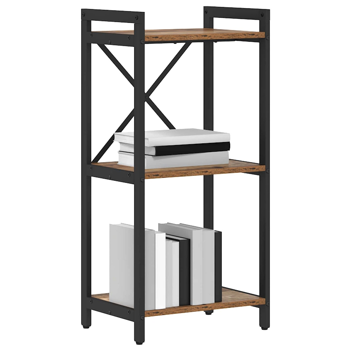 Bücherregal 40 x 30 x 85 cm Holzwerkstoff Altholz