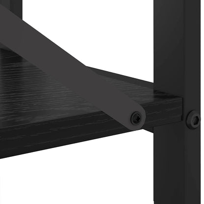 Bücherregal 40 x 30 x 50 cm Holzwerkstoff Schwarz Eichen-Optik
