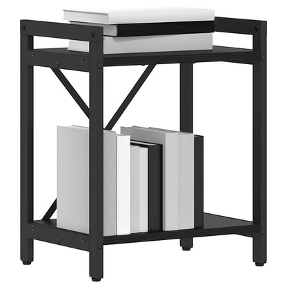 Bücherregal 40 x 30 x 50 cm Holzwerkstoff Schwarz Eichen-Optik