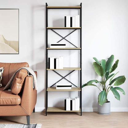 Bücherregal 60 x 30 x 189,5 cm Holzwerkstoff Sonoma-Eiche