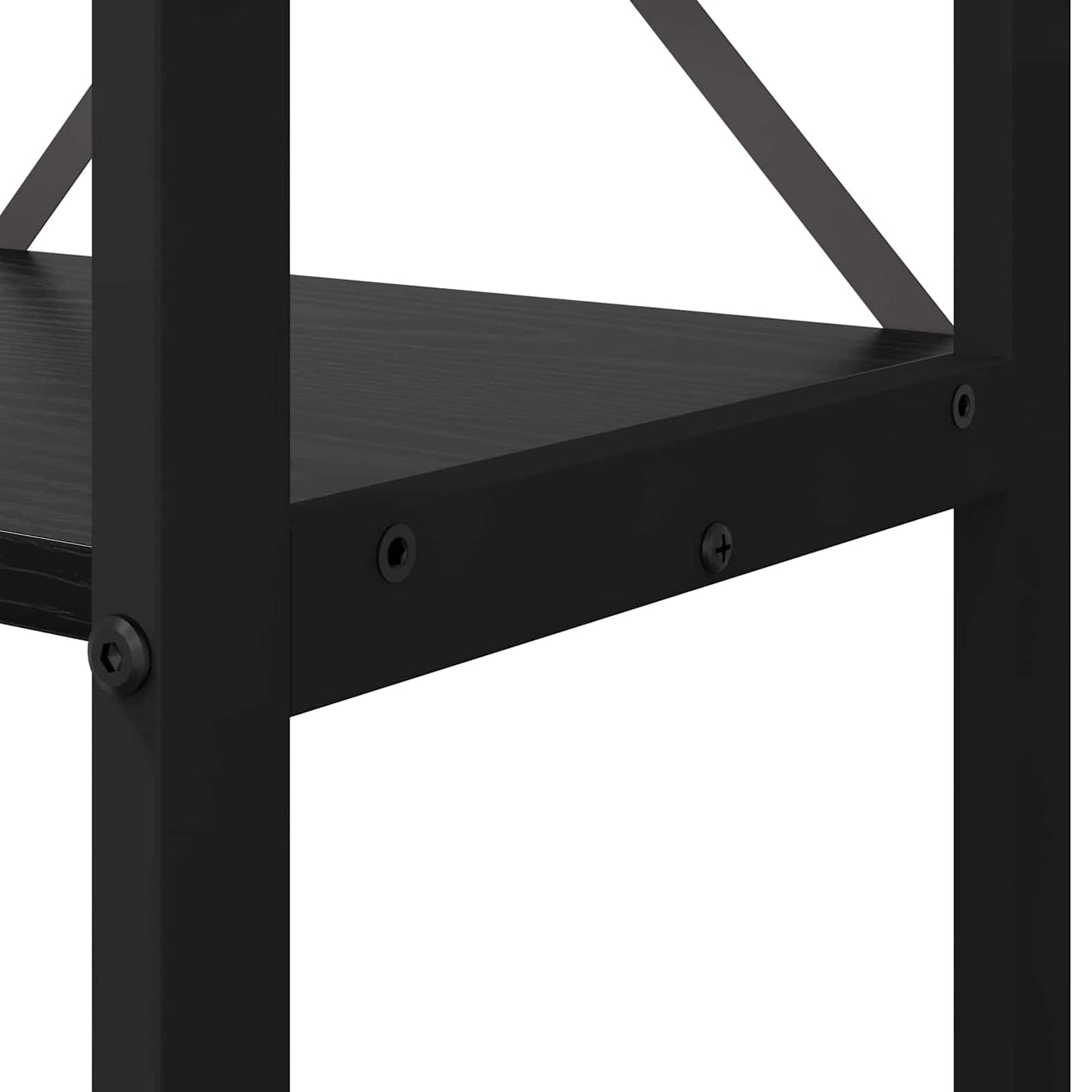 Bücherregal 60 x 30 x 155 cm Holzwerkstoff Schwarz Eichen-Optik