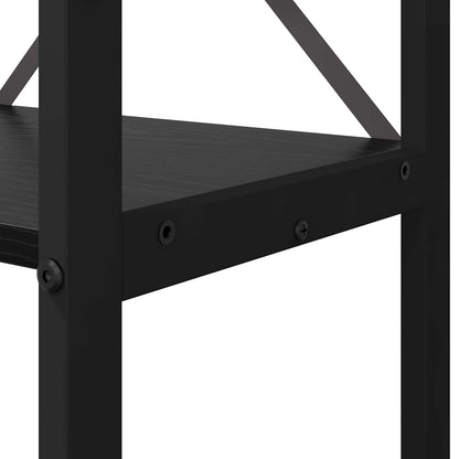 Bücherregal 60 x 30 x 155 cm Holzwerkstoff Schwarz Eichen-Optik