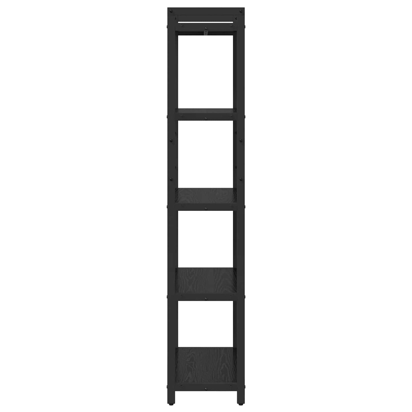 Bücherregal 60 x 30 x 155 cm Holzwerkstoff Schwarz Eichen-Optik
