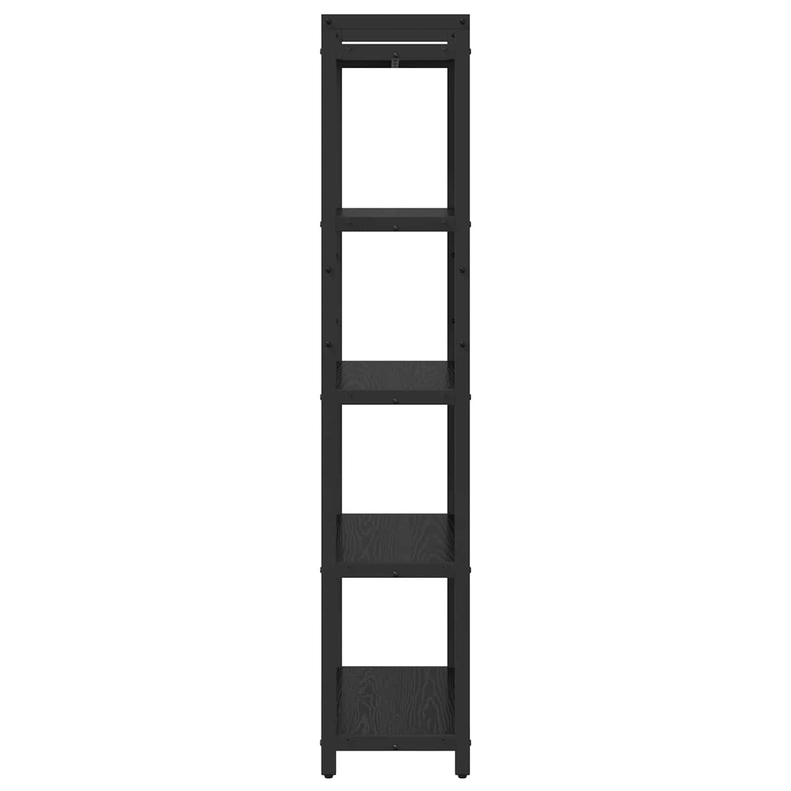 Bücherregal 60 x 30 x 155 cm Holzwerkstoff Schwarz Eichen-Optik