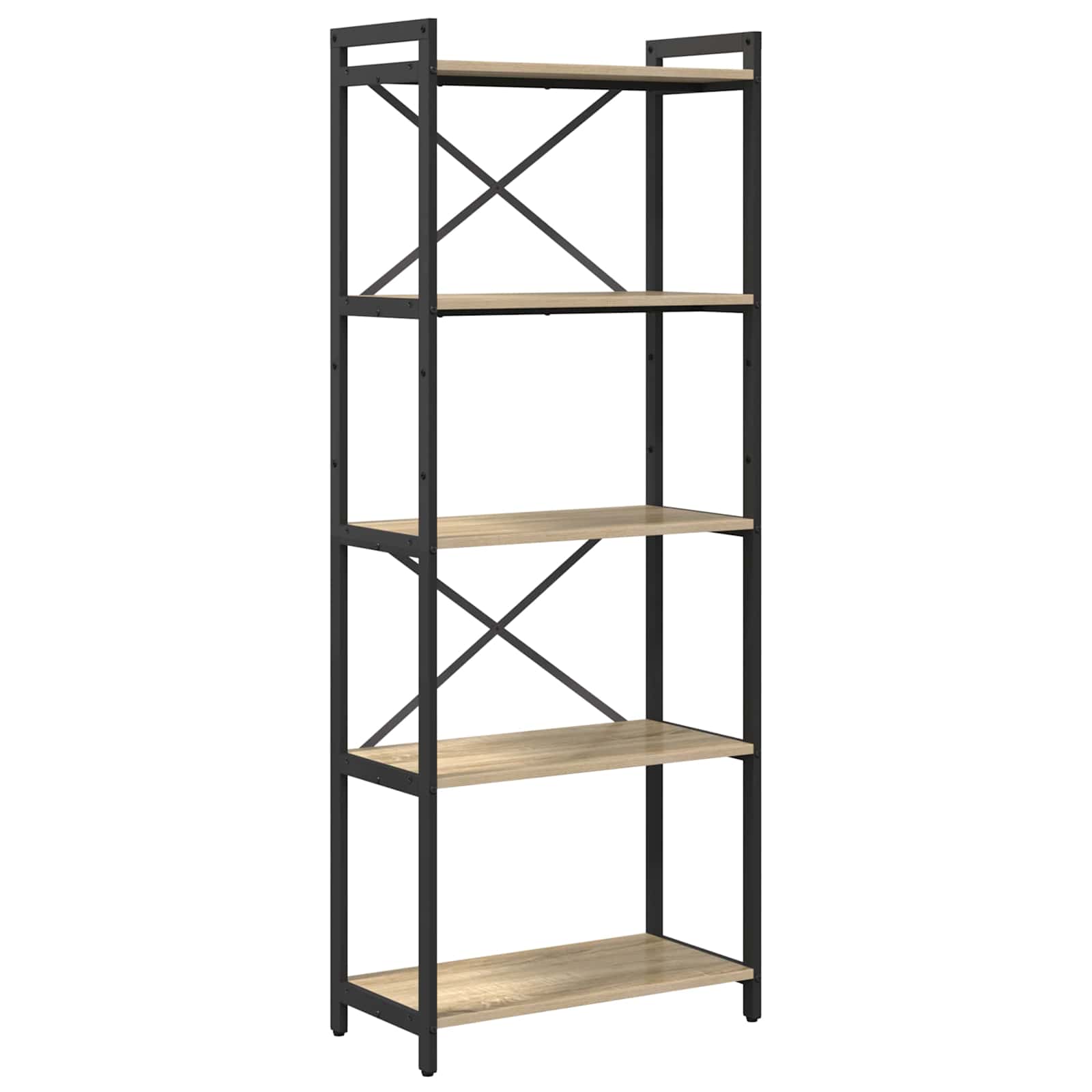 Bücherregal 60 x 30 x 155 cm Holzwerkstoff Sonoma-Eiche