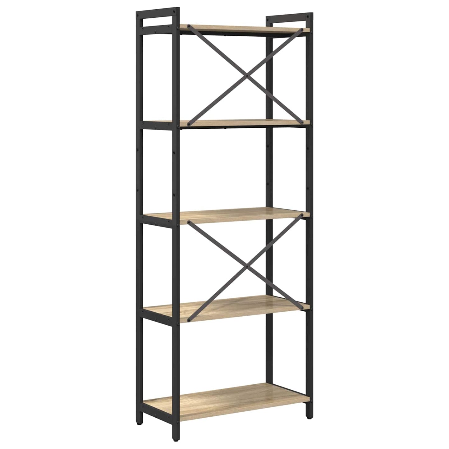 Bücherregal 60 x 30 x 155 cm Holzwerkstoff Sonoma-Eiche
