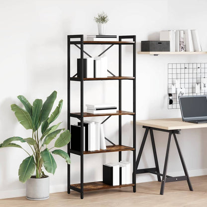 Bücherregal 60 x 30 x 155 cm Holzwerkstoff Geräucherte Eiche