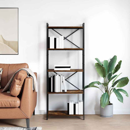 Bücherregal 60 x 30 x 155 cm Holzwerkstoff Geräucherte Eiche